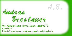 andras breslauer business card